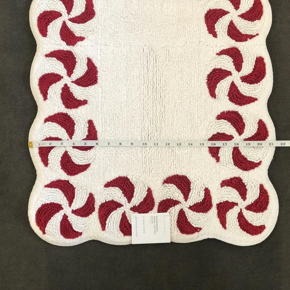 Pottery Barn Peppermint Swirl Bath Rug